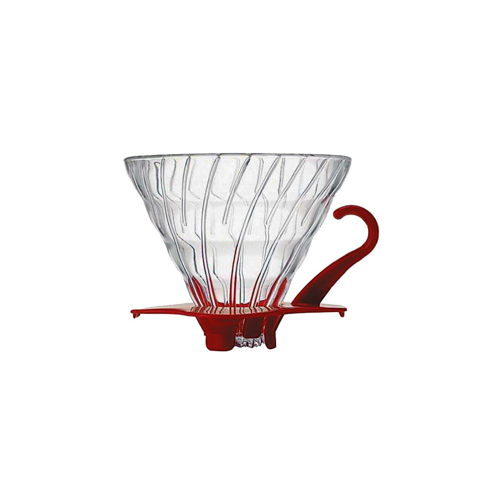 Hario Coffee Dripper-V60 Glass Single Cup Red