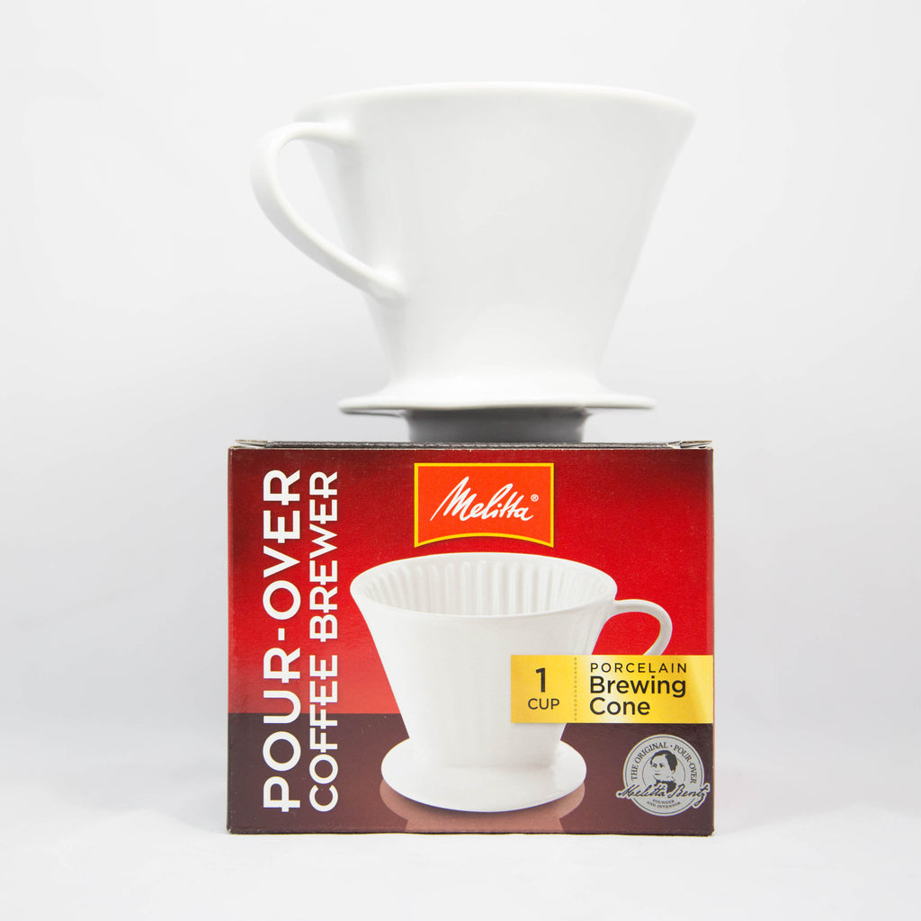 Melitta # 4 PORCELAIN POUR OVER FILTER CONE | Red Whale Coffee
