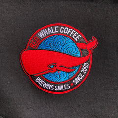 Red Whale Embroidered Patches
