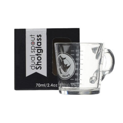rhino coffee gear Rhino™ Coffee Gear Double-Spouted Shot Glass with Handle